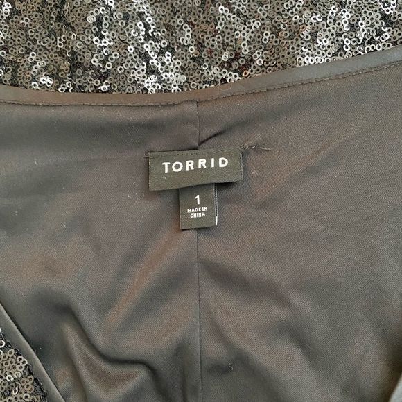 COPY - TORRID Black Sequin Long Sleeve Shift Dress - Picture 12 of 12